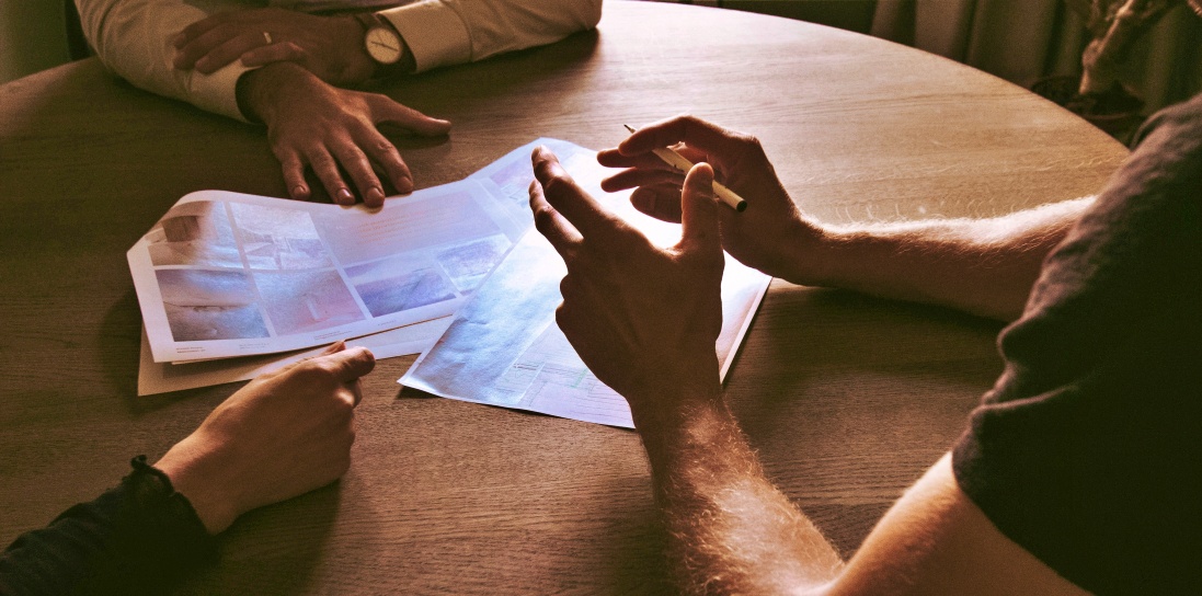Hands of people that are brainstorming