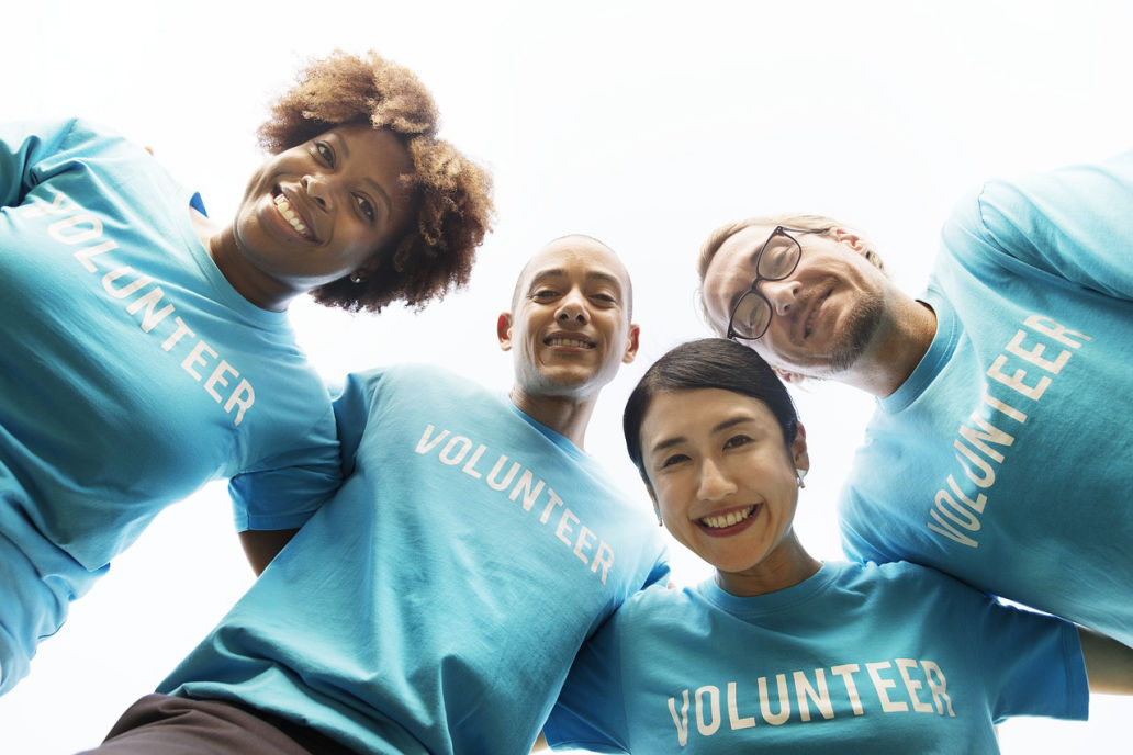 volunteers smilling