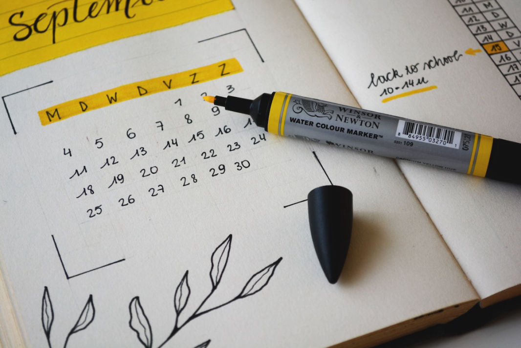 a photo of a calendar for september
