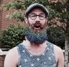 anthony just living life with a glitter beard